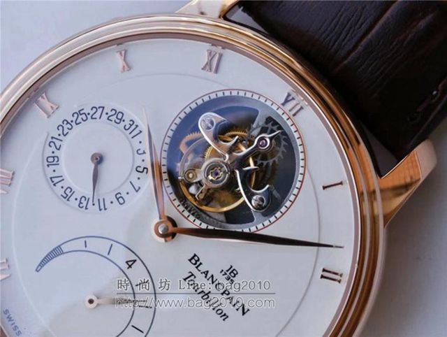 Blancpain手錶 寶珀升級版經典系列 鉑金表殼 6025真陀飛輪男士手錶腕表 寶珀高端男表  hds1103